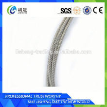 Cuerda de alambre de acero galvanizado caliente 6x7 9m m